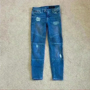 Allsaints biker distressed jeans in size 26